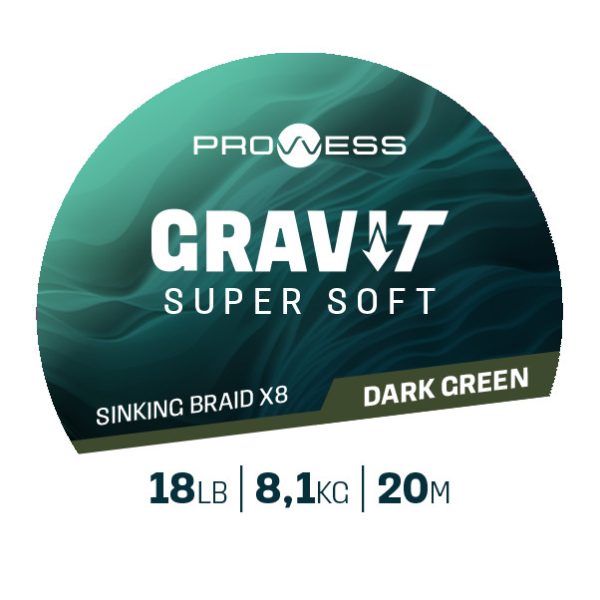 Prowess Gravi-T Super Soft X8 Ciemnozielona Tonąca Plecionka Przyponowa 35lb 20m