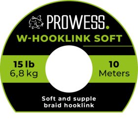   Prowess W-Hooklink Soft Braid 10m 25lb Zielona Plecionka Przyponowa