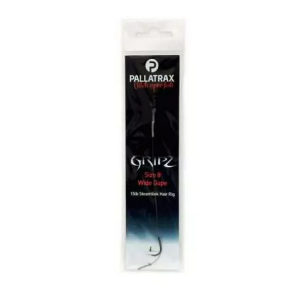 Pallatrax Gripz Wide Gape Hair Rigs 6 25lb Steamlink Monofil Przypon Włosowy