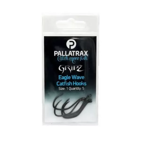Pallatrax Gripz Catfish Hooks 1/0 Z uszkiem, Bezzadziorowy Haczyk sumowy 5szt