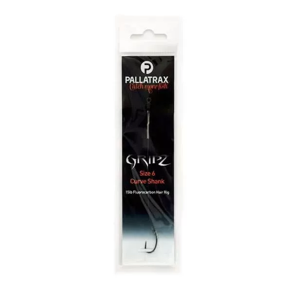 Pallatrax Gripz Curve Shank Hair Rigs 8 15lb Steamlink Monofil Haczyk Gotowy