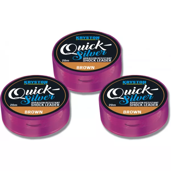 Kriston Quicksilver Shock Leader 35lbs 20m Plecionka przyponowa-Brązowy