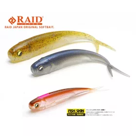   Raid Fish Roller Fish Skin 8,9cm 080 Clear Wakasagi Przynęta gumowa 7szt