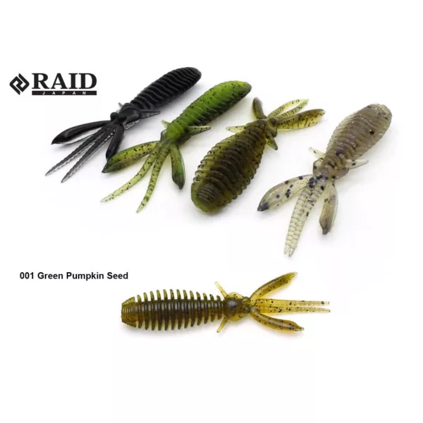Raid Egubug 6,3cm 001 Green Pumpkin Seed Imitacja Owada 8szt