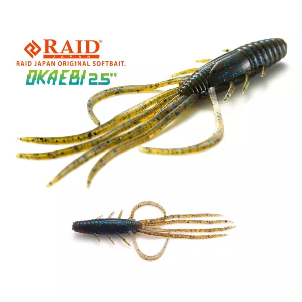 Raid Oka Ebi 6,3cm 020 Dark Cinnamon Blu Flk Plasztik Csali 8db
