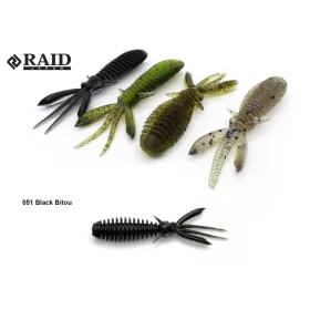 Raid Egubug 6,3cm 051 Black Bitou Imitacja Robaka 8szt.