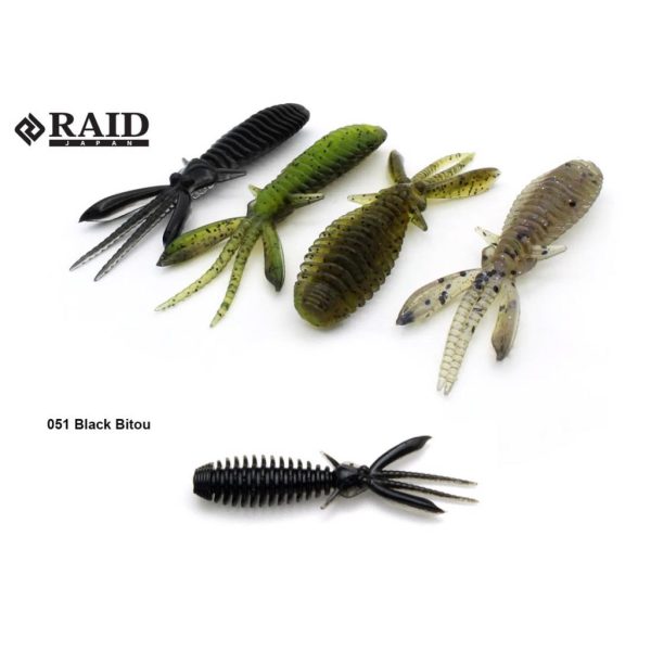 Raid Egubug 6,3cm 051 Black Bitou Imitacja Robaka 8szt.
