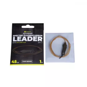   Ridgemonkey Spectre Fluorocarbon Uni Lead Clip Leader - Camo Brązowy Zestaw karpiowy