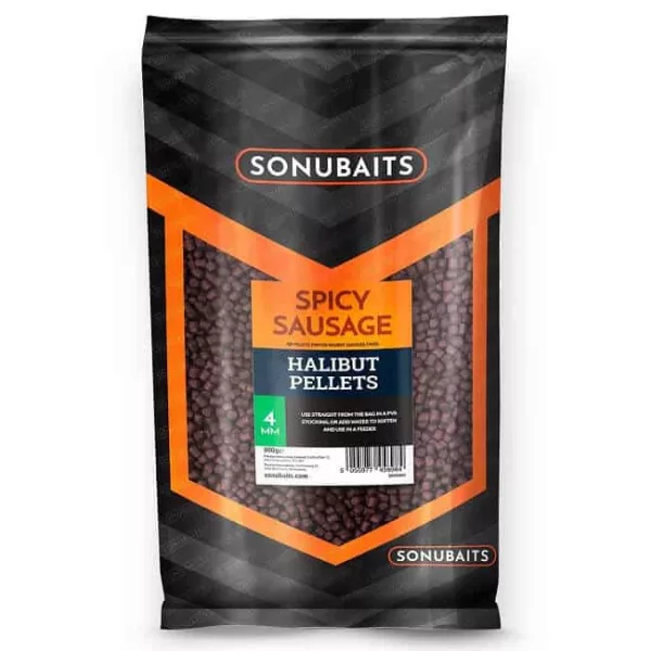 Sonubaits Pikantne kiełbasy Halibut Pellets - 4mm (S0920004) pellet zanętowy