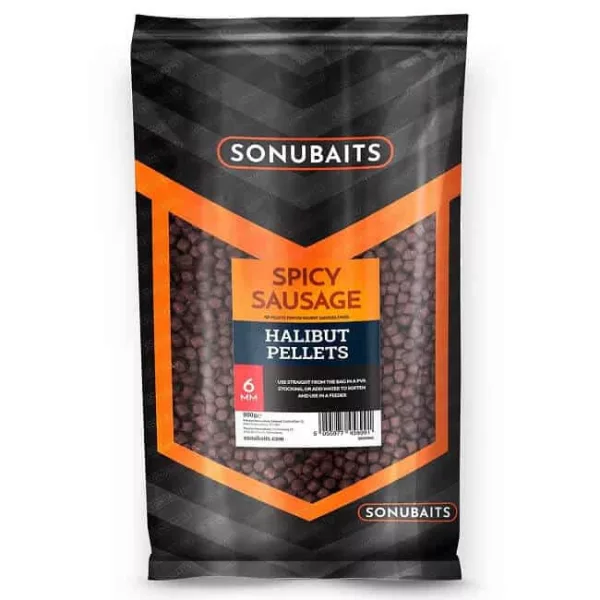 Sonubaits Pikantne kiełbasy Halibut Pellets - 6mm (S0920005) pellet zanętowy
