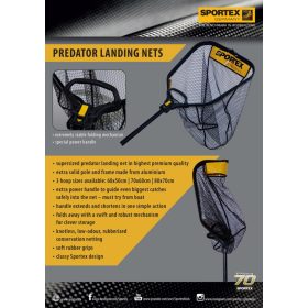 Sportex Predator Podbierak Gumowy 80x70cm
