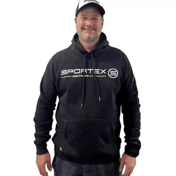 Sportex Hoodie Black Kapucnis Pulóver M