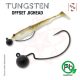 Sakura - TUNGSTEN OFFSET JIGHEAD 1/8 - 3,5G / Horog #2/0 x 2db (Fekete Szín) - JIG fej