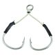 Sakura Hooks Twin Assist Hook SW 601 TI 1/0 Haczyk spinningowy-offsetowy z oczkiem i zadziorem 2 szt.