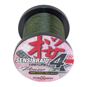   Sakura Sensibraid 4 fonott zsinór - GREEN 1000 M - 0.20 mm / 14Kg / 30.8Lbs