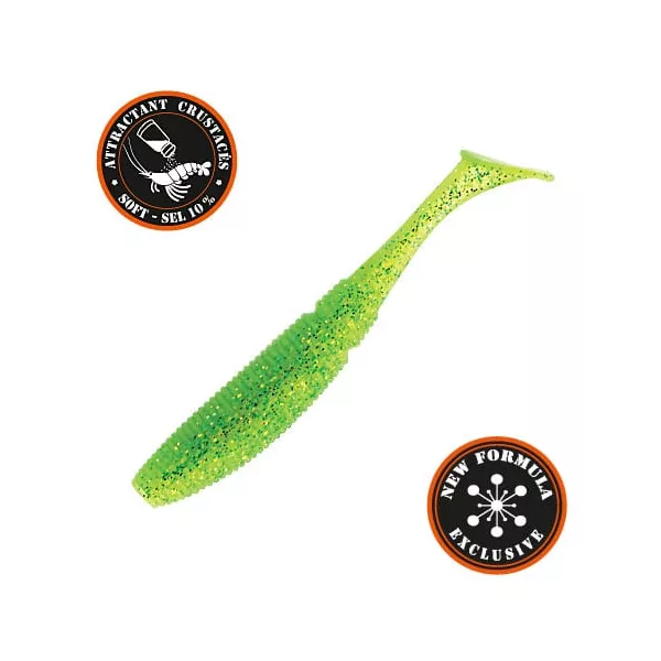 Sakura SLIT SHAD EVO 50 Gumowa przynęta Ghost Lime Chart) X 8 sztuk - gumowa przynęta 50mm - 8szt