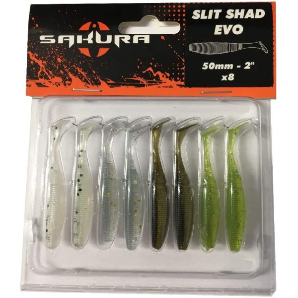 Sakura SLIT SHAD EVO 50 Gumowa przynęta Color Mix 50mm - 8szt