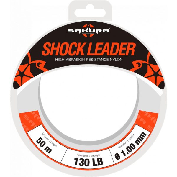 Sakura - SHOCK LEADER CLEAR 50 M - 0.90 mm / 100 Lb. Teszt - Előkezsinór - Fluorocarbon