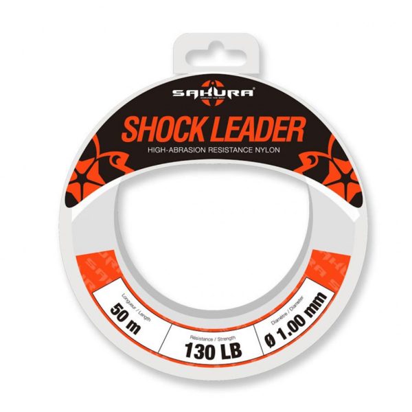 Sakura - SHOCK LEADER CLEAR 50 M - 1.00 mm / 130 Lb. Teszt - Előkezsinór - Fluorocarbon