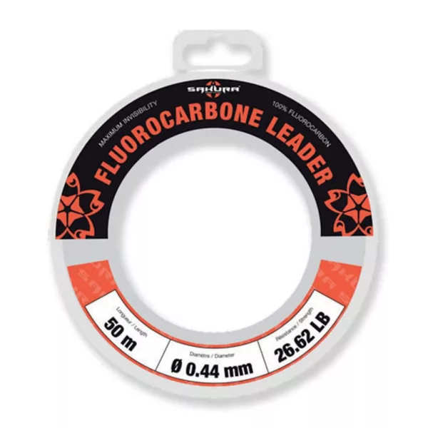 Sakura - FLUOROCarbon LEADER - 50M - 0.500 mm / 31.14 Lb. Teszt - 14,15 kg - Előkezsinór - Fluorocarbon