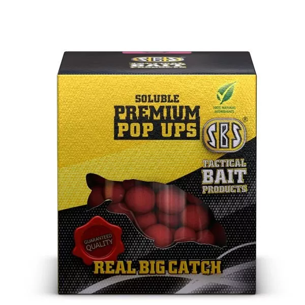 Sbs Rozpuszczalne Premium Pop Ups Krill Halibut 100 Gr 16, 18, 20 Mm
