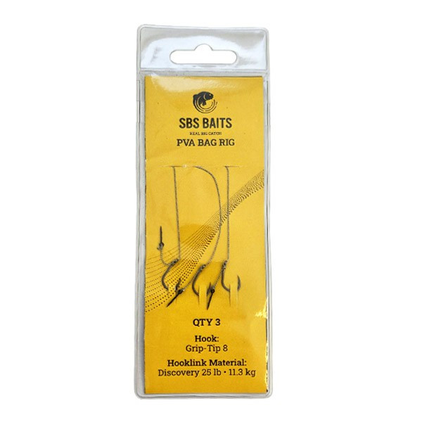 SBS PVA Bag Rig With Spike 8 Pre-tied Leader 3pcs