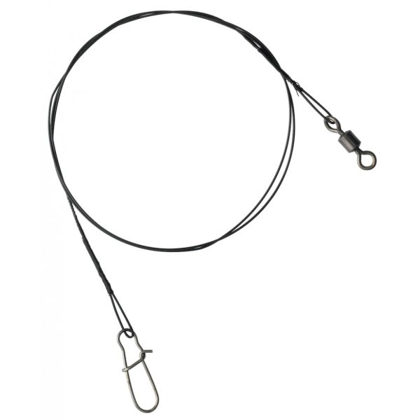 SERT - 7 STRAND TRACE + SWIVEL AND SNAP LINK - 50CM - 12KG - Przypon odporny na przegryzienie