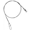 SERT - 7 STRAND TRACE + SWIVEL AND SNAP LINK - 50CM - 15KG - Przypon odporny na przegryzienie