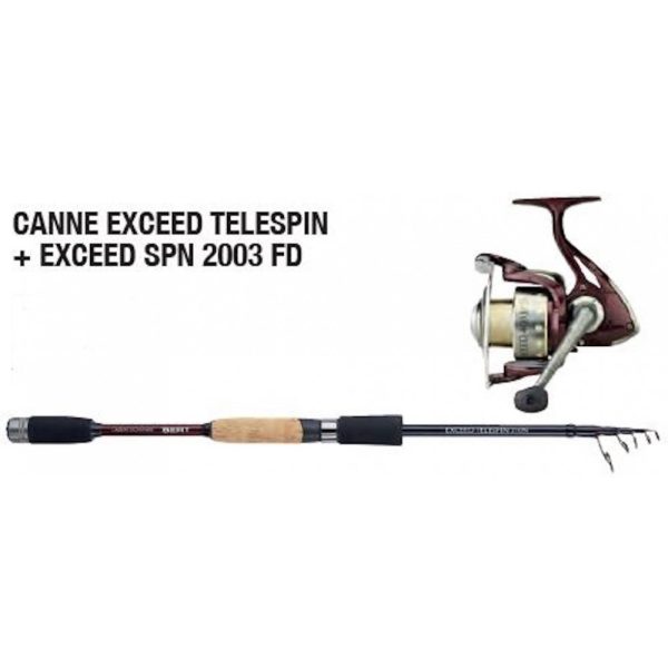 SERT - EXCEED TELESPIN 210-5M (5/21g) + EXCEED SPN 2003 FD - 290m/0.20mm - RETRIEVE 0,70m - Szett