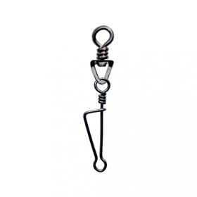   SERT - ITALIAN SWIVEL & SNAP LINK - CZARNY N°2 X8 - Krętlik