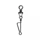 SERT - ITALIAN SWIVEL & SNAP LINK - CZARNY N°3 X8 - Krętlik