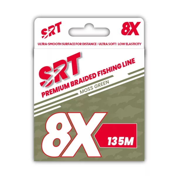 Sert Tresse 8x SRT Mchowo-zielona Plecionka 0,14mm 135m