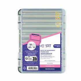   SRT Dwustronne 2x6-komorowe Pudełko na akcesoria 14x10,4x3,4cm