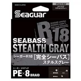   Seaguar R18 Kanzen Seabass Stealth Gray 150m 0,6Gou Plecionka