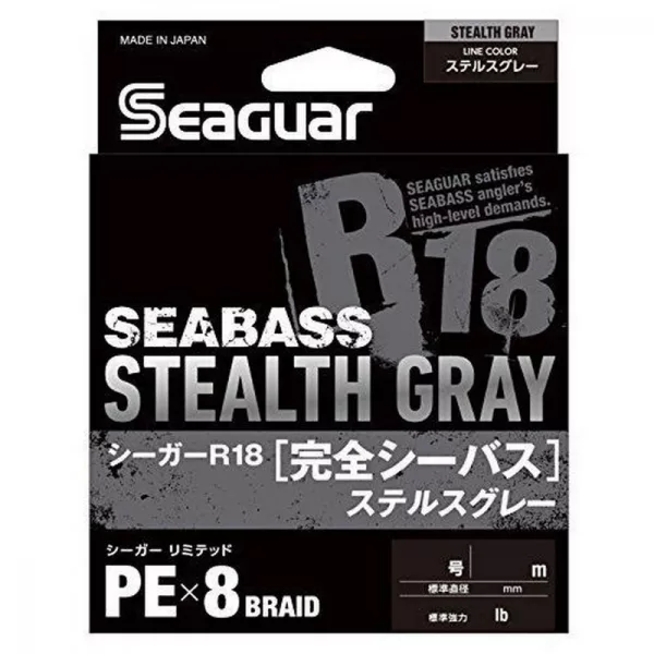 Seaguar R18 Kanzen Seabass Stealth Gray 150m 0,6Gou Plecionka