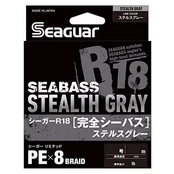 Seaguar R18 Kanzen Seabass Stealth Gray 150m 0,8Gou Plecionka