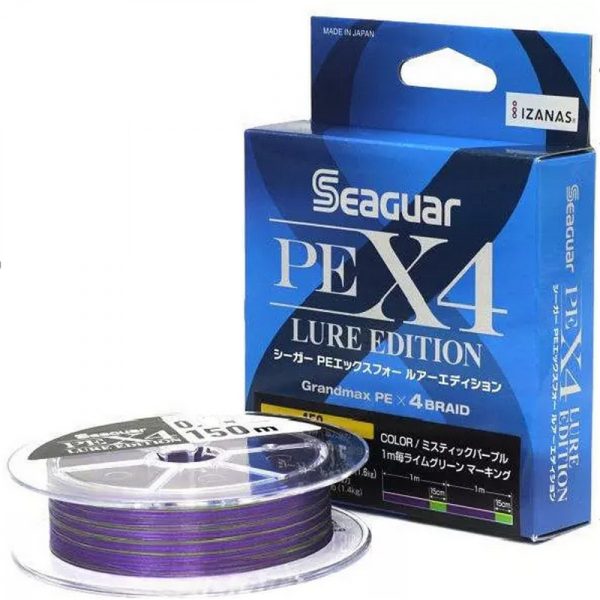 Seaguar PE X4 Lure Edition UL Fioletowa 0,074mm 150m Pleciona żyłka główna