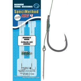   Haldorádó SpéciMethod Rig4 Braid 6 Przypon pleciony z hakiem z oczkiem i zadziorem