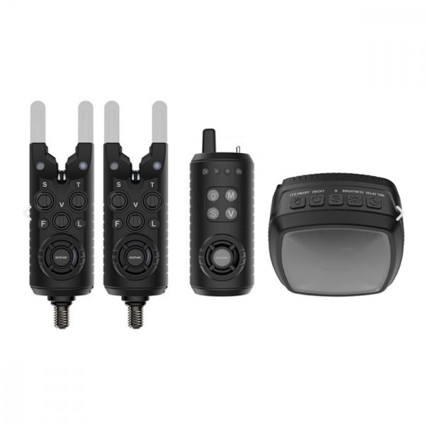 Sonik Gizmo2 Bitealarms 2+1 + Bivy Lamp Elektryczny Zestaw Sygnalizatorów Brań