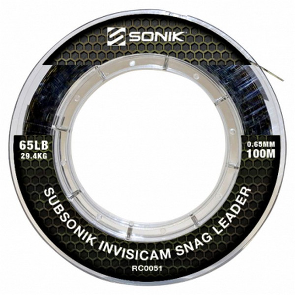 Sonik Subsonik Invisicam Snag Leader 100m 55lbs (0,60) Monofilamentowy przypon