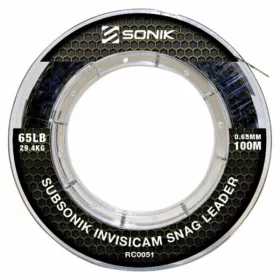   Sonik Subsonik Invisicam Snag Leader 100m 65lbs (0,65) Monofilamentowy przypon