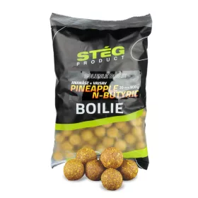  Stég Soluble Boilie Pineapple-N-Butyric 20mm Etetőbojli 800gr