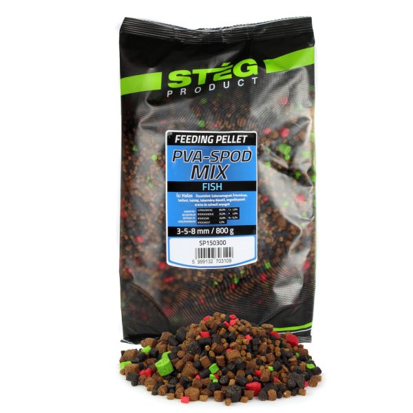 Stég PVA-Spod Mix 3-5-8mm Mieszanka pelletów rybnych 800gr