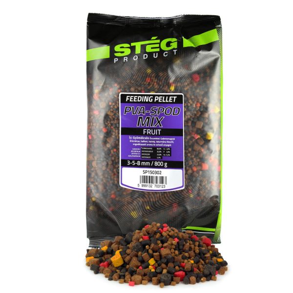 Stég PVA-Spod Mix Owocowy 3-5-8mm Mieszanka Pelletów 800gr