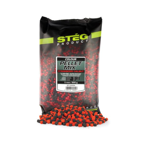 Stég Mieszanka Pelletów 5mm Truskawka-Halibut Pellet 800gr