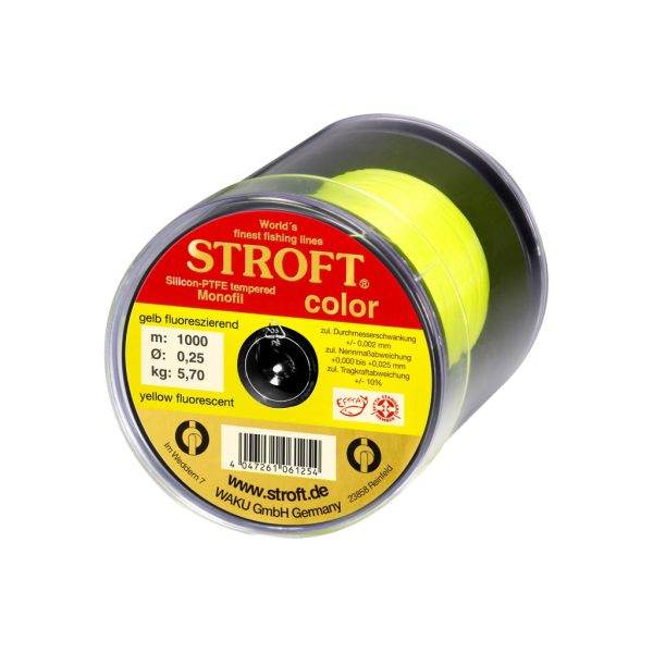 Stroft Color Yellow Fluo Sárga 0,25mm 1000m Monofil Főzsinór
