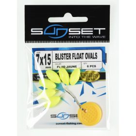 Sunset - BLISTER FLOAT OVAL FLUO YELLOW 5x10mm - Stoper