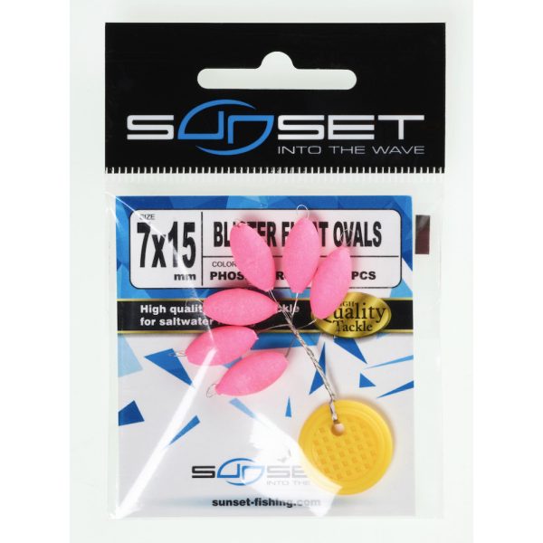 Sunset - Buborék Úszó Ovális Foszfór Rózsaszín 7x15mm - Ütköző