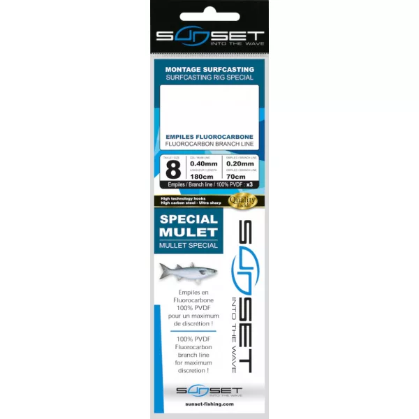 Sunset - BDL SURFCASTING RS COMPETITION SPECIAL CEFAL / FLUORO 3X70 N8 - Zestaw - Zestaw morski