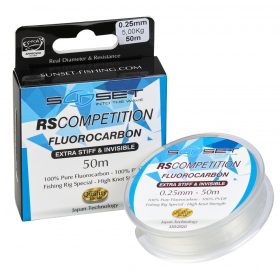  Sunset Fluorocarbon Bardzo sztywny RS Competition 0,16mm 50m Przypon monofilamentowy